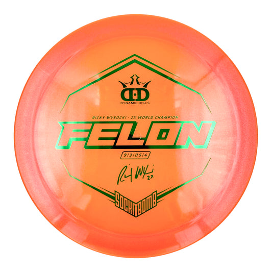 Dynamic Discs Lucid Ice Glimmer Felon - Ricky Wysocki Sockibomb Stamp